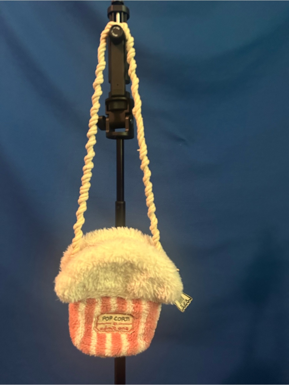 Zara Kids Plush Popcorn Bag - Pink and Cream